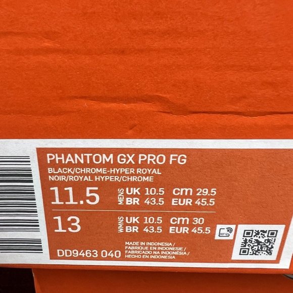Nike Phantom GX PRO FG Low Soccer Cleats Shoes Black DD9463-040 Mens Size 11.5 - Picture 9 of 9